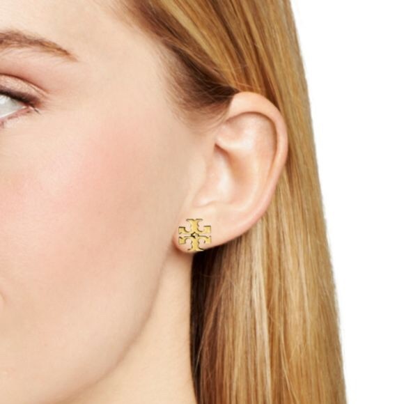 Tory Burch logo stud earrings - Picture 3 of 4